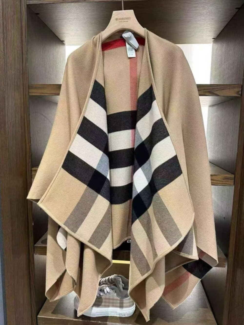 Burberry Women Warm Wool Cape Wrap